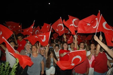 Dalaman’da darbe girişimine tepki