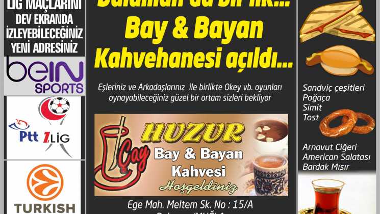 Dalaman’da bay&bayan kahvehanesi